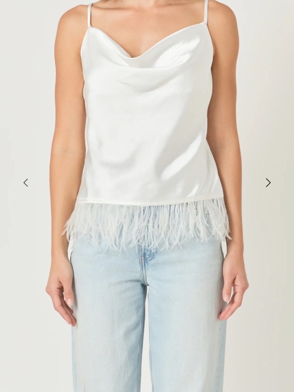 Endless Rose Satin Feather Top